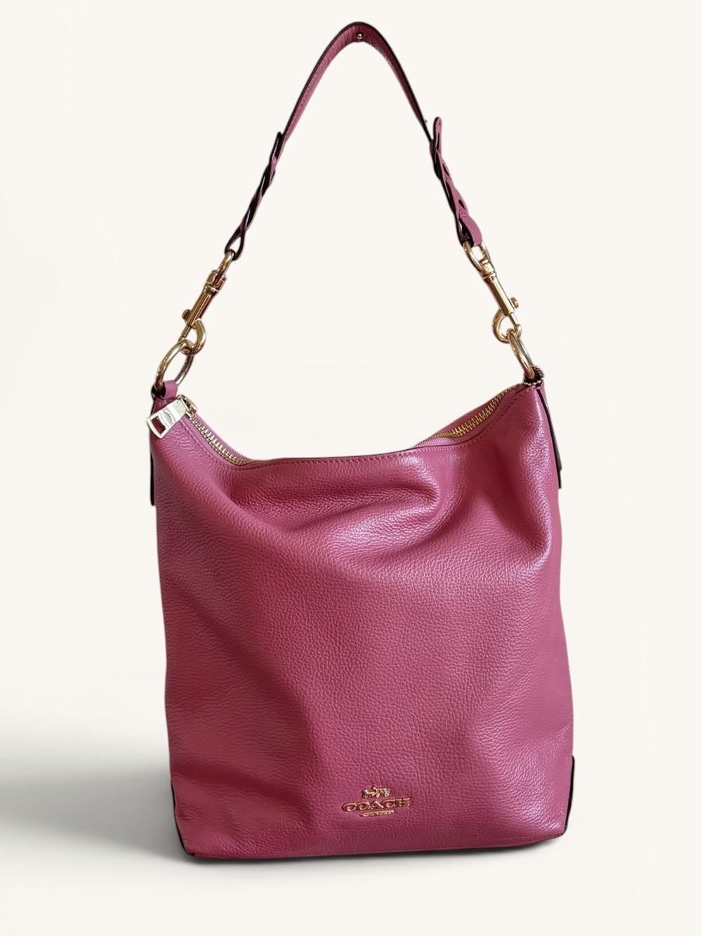 Coach Abby Duffle Hobo Rose Berry Mauve Pink Gold Hardware